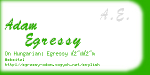 adam egressy business card